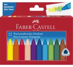 Faber-Castell Creioane cerate triunghiulare 12 culori/set FABER-CASTELL (FC120010)