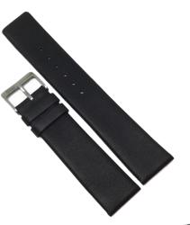  Curea Ceas Premium Black Stealth - Piele Autentică, Profil Slim (2mm) (932 Negru)