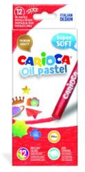 CARIOCA Creioane cerate, rotunde, D-10mm, 12 culori/cutie, CARIOCA Oil Pastel Crayons Maxi (CA-43277)
