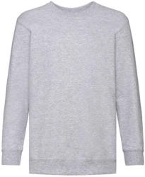 Fruit of the Loom Gyerek Pulóver Hosszú ujjú Fruit of the Loom Classic Set-In Sweat Kids - 164 (14-15), Heather szürke