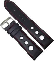 Fleurus Curea Ceas Fleurus - Piele de Cerb Neagră - Made in France (WZ3835)