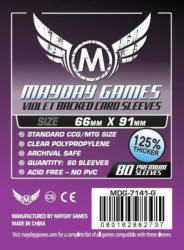 Mayday Games Kártyavédő kártyajátékokhoz (80 db-os csomag) 66 x 91 mm (lila hátlap) (MDG-7141G)
