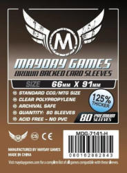 Mayday Games Kártyavédő kártyajátékokhoz (80 db-os csomag) 66 x 91 mm (barna hátlap) (MDG-7141H)