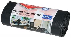 Office Products Office garbage bags, OFFICE PRODUCTS, strong (LDPE), 60 l, 20pcs, black (CU-22021229-05)