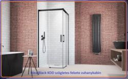 Radaway Idea Black KDD aszimmetrikus zuhanykabin 120x80 cm (387064-54-01L+387061-54-01R)