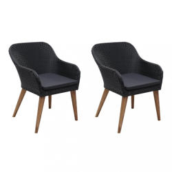 vidaXL Polyrattan szék párnával 2db (44153)