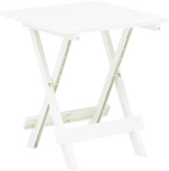 vidaXL Masă de grădină pliabilă, alb, 45 x 43 x 50 cm, plastic (48808)