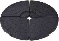 vidaXL Suport de umbrelă în formă de evantai, 4 buc. , negru (47857) - vidaxl
