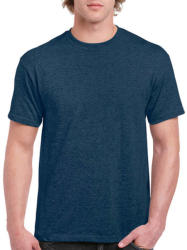 Gildan Uniszex póló Rövid ujjú Gildan Ultra Cotton Adult T-Shirt - S, Heather Sötétkék
