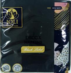 Joli черни салфетки лукс двупластови 30 бр