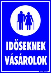  Időseknek vásárolok piktogramos tábla matrica