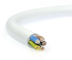 MT (H05VV-F) 5x0, 75 mm2, 1 fm kiszerelés, fehér sodrott réz PVC szigetelésű 300/500V kábel (V3530)