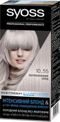 Syoss Vopsea de păr - Syoss Permanent Coloration 10-55 - Ultra Platinum Blond