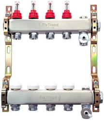 FixTrend szelepes osztó-gyűjtő, inox, 12 körös, áramlásmérővel, eurok, 1x3/4 (TSA_220ACTP2-06-12D)