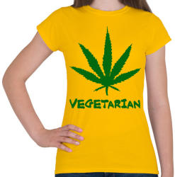 printfashion Vegetáriánus - Női póló - Sárga (2477955)