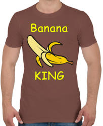 printfashion Banana king - Férfi póló - Mogyoróbarna (2478672)