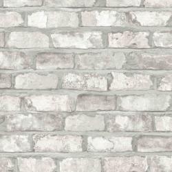 Dutch Wallcoverings Tapet, alb, model cărămizi, EW3104 EW3104 (422378)