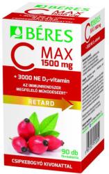 BÉRES Béres C-vitamin 1500 mg csipkebogyó kivonattal + 3000 NE D3-vitamin retard filmtabletta 90 szem