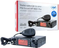PNI Statie radio CB PNI Escort HP 9001 PRO ASQ reglabil, AM-FM, 12V/24V, 4W, Scan, Dual Watch, ANL, ecran multicolor (PNI-HP9001P) - hobbymall