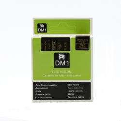 Compatibil Banda compatibila Dymo 53724, 24mm x 7m, text auriu / fundal negru (53724)