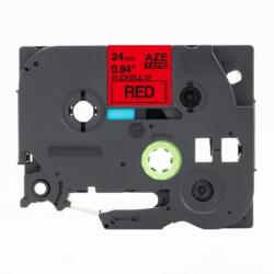 Compatibil Banda compatibila Brother TZ-FX451 / TZe-FX451, 24mm x 8m, flexi, text negru / fundal rosu (TZe-FX451)