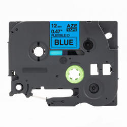Compatibil Banda compatibila Brother TZ-FX531 / TZe-FX531, 12mm x 8m, flexi, text negru / fundal albastru