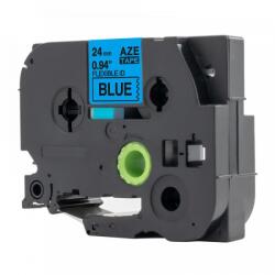Compatibil Banda compatibila Brother TZ-FX551 / TZe-FX551, 24mm x 8m, flexi, text negru / fundal albastru (TZe-FX551)