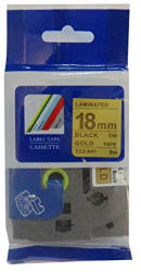 Compatibil Banda compatibila Brother TZ-841 / TZe-841, 18mm x 8m, text negru / fundal auriu (TZe-841)