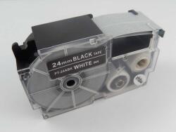 Compatibil Banda compatibila Casio XR-24ABK 24mm x 8m text alb / fundal negru (XR24ABK)