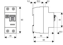 Schrack Intreruptor diferential 40A, 2 poli, 100mA, Tip A (Puls) (BC654210)