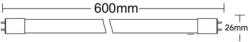 Braytron Tub cu LED T8-0.6MT DOUBLE SIDE 9W G13 ADVANCE 3000K (BA52-00680)