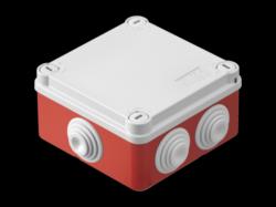 Gewiss Doza aparenta A 1/4 TURN - IP55 - dimensiuni interioare 100X100X50 - WALLS cu presetupe - GWT960‚ÂºC - GREY - BOX RED (GW44054R)