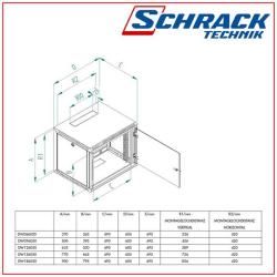 Schrack Dulap cablare structurata MONOBLOCK 19 9U 600x500mm (DW096050)