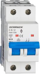 Schrack Intreruptor automat modular (MCB) AMPARO 6kA, C 6A, 2-poli (AM617206)
