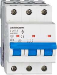 Schrack Intreruptor automat modular (MCB) AMPARO 6kA, B 20A, 3-poli (AM618320)