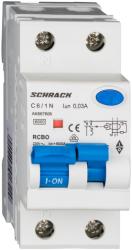 Schrack Intreruptor automat+dif. 1P+N, AMPARO 6kA, C 6A, 30mA, tip A (AK667606)