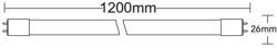Braytron Tub cu LED T8-1.2MT DOUBLE SIDE 18W G13 ADVANCE 3000K (BA52-01280)