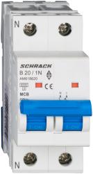Schrack Intreruptor automat modular (MCB) AMPARO 6kA, B 20A, 1P+N (AM618620)