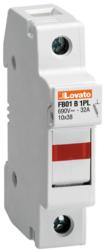 Lovato Suport fuziblie cu montaj pe sina R, FOR 10X38MM FUSES. 32A RATED CURRENT AT 690VAC, 1P. WITH STATUS INDICATOR. 1 MODULE (FB01B1PL)