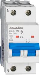 Schrack Intreruptor automat modular (MCB) AMPARO 6kA, C 50A, 1P+N (AM617650)
