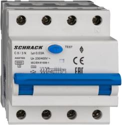 Schrack Intreruptor automat+dif. 3+N, AMPARO 6kA, C 6A, 30mA, tip A (AK667806)