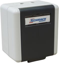 Schrack Doza de perete IP44/IP20 goala pt. 2 module, negru/gri (HSEIP44AP-)