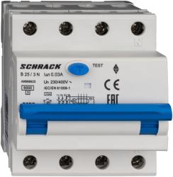 Schrack Intreruptor automat+dif. 3+N, AMPARO 6kA, B 25A, 30mA, tip A (AK668825)