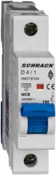 Schrack Intreruptor automat modular (MCB) AMPARO 10kA, D 4A, 1 pol (AM019104)