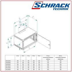 Schrack Dulap cablare structurata MONOBLOCK 19 6U 600x400mm (DW066040)