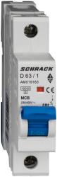 Schrack Intreruptor automat modular (MCB) AMPARO 10kA, D 63A, 1 pol (AM019163)