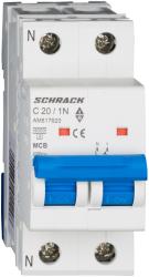 Schrack Intreruptor automat modular (MCB) AMPARO 6kA, C 20A, 1P+N (AM617620)