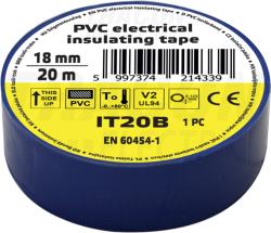 TRACON Banda izolatoare, albastra IT20B 20m×18mm, PVC, 0-80°C, 5.5kV/mm (IT20B)