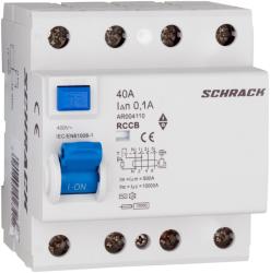 Schrack Intreruptor diferential AMPARO (10kA), 40A, 4-poli, 100mA (AR004110)