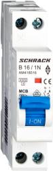 Schrack Intreruptor automat AMPARO, 4, 5kA, B16A, 1P+N, 1modul (AM418516)